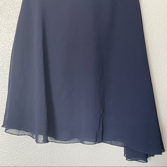 Lulu’s Navy Blue Sequin Halter Skater Mini Dress Size XS - Picture 7 of 14